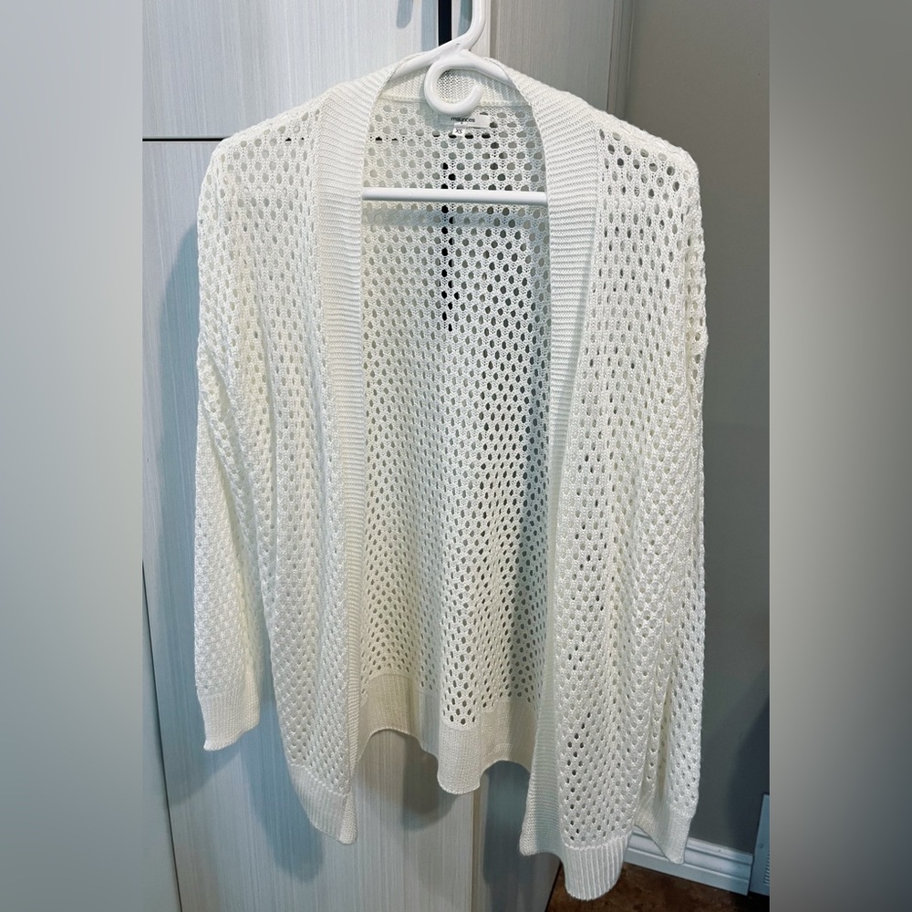 ✨2 for 10$✨ Maurices Women’s White Open-Knit Cardigan - Size XS